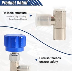 R1234yf Self-Sealing Can Tap, Refrigerant Can Opener with Tank Adapter for 1/4″