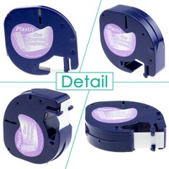 10PK Compatible Dymo LetraTag 16952 Clear Refill 12mm Plastic Label Tape LT-100H