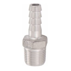 2x Stainless Steel 3/8″ Hose Barb to 3/8″ Male NPT Home Fitting Water Fuel N924