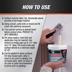 1 qt Dap 12278 ElastoPatch White Pro-Grade Elastomeric Patching Compound, Pack