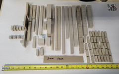 Peek End Cuts Various Sizes 4 Pounds of Materials in Lot