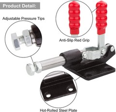 Utoolmart Adjustable Toggle Clamp, Push Pull Action, 851 Lbs Capacity, High C…