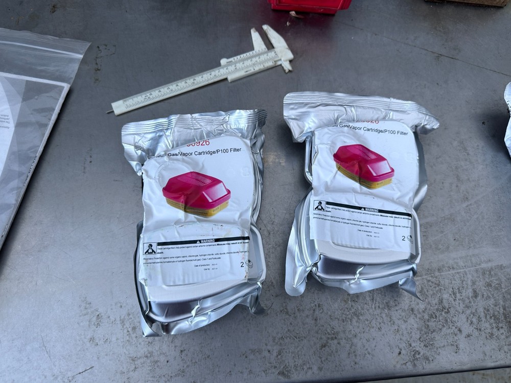 60926 Multi Gas/Vapor Cartridge/P100 Filter (Lot of 4)