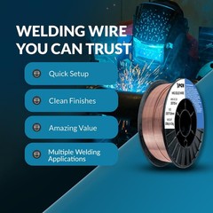 PGN Solid MIG Welding Wire – ER70S-6 .030 Inch – 10 Pound Spool .030″, Copper