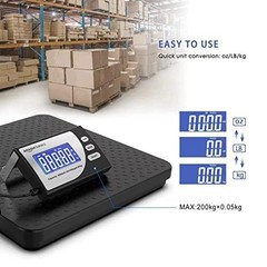 Digital Postal Shipping Scale, Heavy Duty 660 lb Capacity, Tare Function, Portab