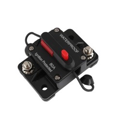 80A 80AMP Circuit Breaker Fuse 12-48V DC Car Boat Manual Reset Switch IP67