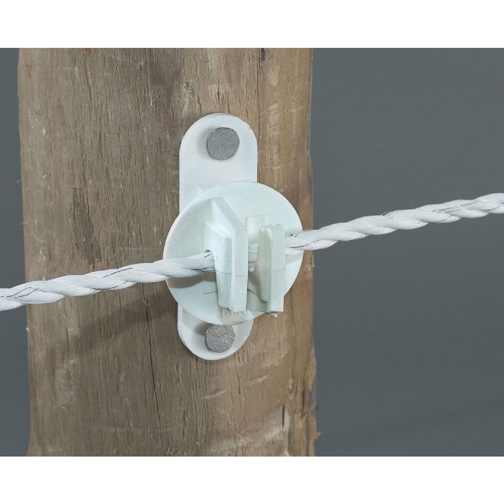 Dare Nail-On White Polyethylene Electric Fence Insulator (25-Pack) SNUG-HTW Dare