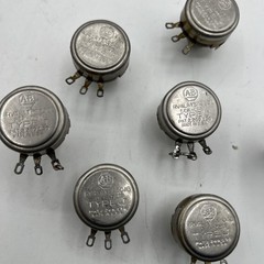 7 Vintage AB Allen Bradley Potentiometer Lot Various Values