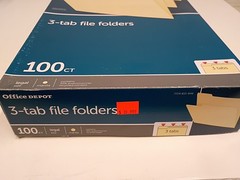 Office Depot 3-tab File Folders Legal Manila QTY: 100 810-846