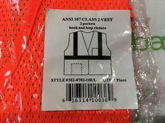 PIP Florescent Orange Safety Mesh Vest Silver w/ Reflective Stripes Men’s L