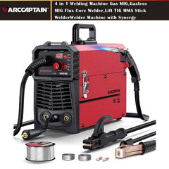 ARCCAPTAIN 160A MIG Welder 110V 220V 4 in 1 Welding Machine Gas MIG Gasless MIG