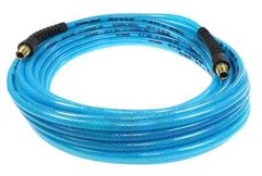 Coilhose Pneumatics PFE40504T FLEXEEL 1/4 x 50′ Hose 1/4″ MPT Fittings Blue