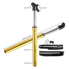 580mm Inverted Front Fork 39/42mm USD Shock Heavy Duty 12mm Axle CRF50 Pit Bike