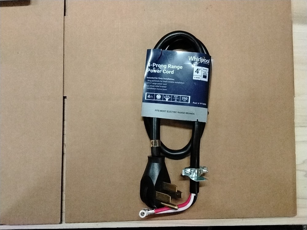 OEM Whirlpool PT400 Power Cord For Ranges