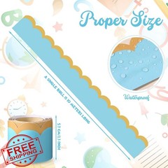 Fuutreo Light Blue Bulletin Board Borders 32.8ft