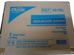 Dukal 301BL Disposable Isolation Gown Fluid Resistant Blue – 50PC / 1 CASE