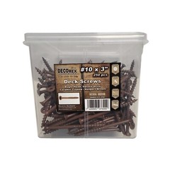 #10 x 3″ Deck Screws | Square Drive | Bugle Head | Brown Ruspert | 250pcs