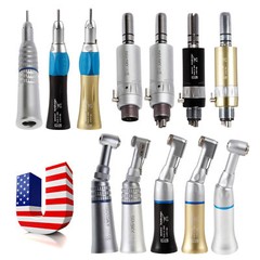 Dental Slow Low Speed Handpiece Contra Angle Straight Air Motor 2/4 Hole Multi-a