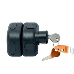 60 x 70 x 25mm Plastic Magnetic Gate Latch with Keys – Black (Pack of 1)