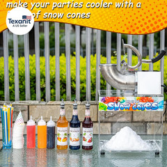 48L Snow Cone Machine, 500LB/H Commercial Shaved Ice Machine, 300W Electric Ice
