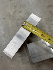 Aluminum 6061 T6 Drop Block Plate Remnant 1 1/2 X 3 X 6 1/2