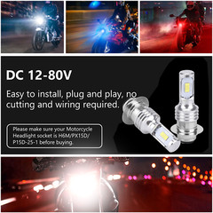 For Suzuki LTZ 400 Z400 QUADSPORT 2003–2008 6000K LED HeadLight Bulb White H6M