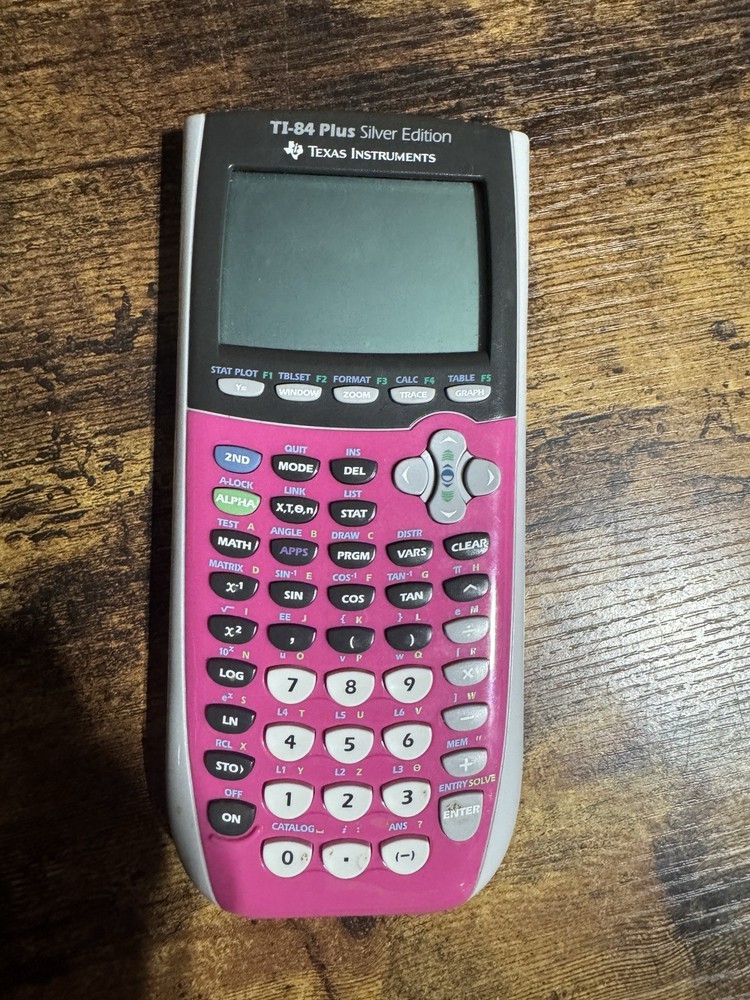 TEXAS INSTRUMENTS TI-84 PLUS SILVER EDITION GRAPHING CALCULATOR PINK Untested
