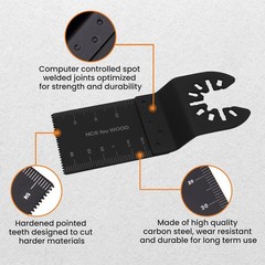 50 x Universal 34mm Oscillating Multi Tool Saw Blades Carbon Steel Cutter Fast