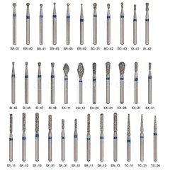 5PCS/100Pcs Dental Diamond Burs for High Speed Handpiece FG1.60mm Polishing Burs