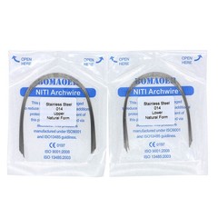 30×Dental Orthodontic Stainless Steel Arch Wire Round Nature Form 014 Upper