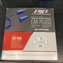 Box Of 100 PIP Industrial Products 267-HPF-200D Nrr32 Disposablecorded Ear Plugs