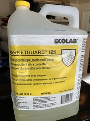 Ecolab Marketguard 121 All Purpose Cleaner, Concentrated Chlorinated, 2.5 Gal