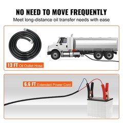 12V DC Electric Fuel Transfer Pump for Diesel Kerosene 10 GPM with Nozzle~NIB~H