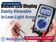 Westinghouse 600V True RMS Auto-Ranging Multimeter with Backlight and MAX/MIN; M