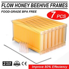 Auto Shed Full Set 7PCS Beehive Honey Hive Frame +Cedarwood Beekeeping Brood Box