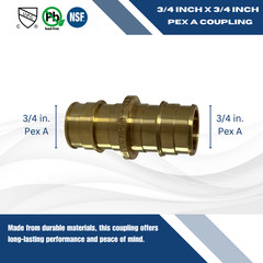 10 Pc XFITTING 3/4″ Pex A Coupling, 3/4 Expansion Coupling, 29-2-4=10
