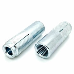 Two (2) 3/4″ Inch Premium Zinc Plated Carbon Steel Knurled Drop In Anchor (BCP10