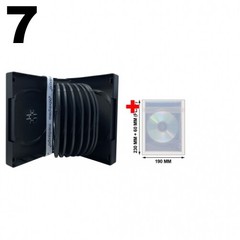 7 Black 16 Disc DVD Cases & 100 OPP Bags