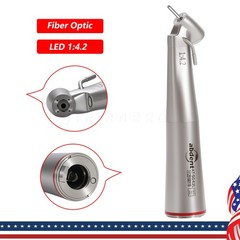 5 PCS Dental 1:4.2 LED 45°Angle Head Contra Angle Handpiece External Water