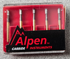 Alpen Instruments #909404 FG Egg Shape Carbide Bur- 1 Pack of 5 Burs