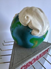 Croakies Rotating Vintage Hanging Store Display Happy Earth Head In Clouds World