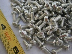 Machine Screws 6/32 x 5/16 Phillips Pan Head Steel Tin Plated Lot of 75 #2554