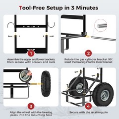 Camplux Dolly Hand Cart 10in Pneumatic Wheels Heavy Duty for 5L-12L Water Heater