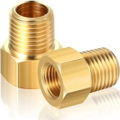 1/4 Inch Male NPT x 1/4 Inch Female Inverted Flare Propane Fitting NPT Reducer B