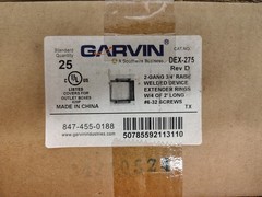 25pc Southwire Garvin DEX-275 2-Gang Multi-Gang Device Extender 3/4 Inch Raised