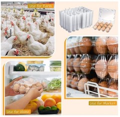 100 Packs Egg Cartons Cheap Bulk Plastic for 12 Eggs Clear Egg Cartons