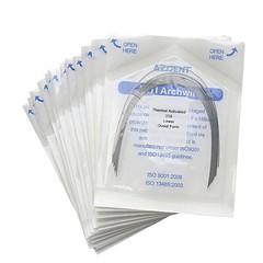 10Pc AZDENT Dental Orthodontic Arch Wire Niti Thermal Activated Ovoid Natural