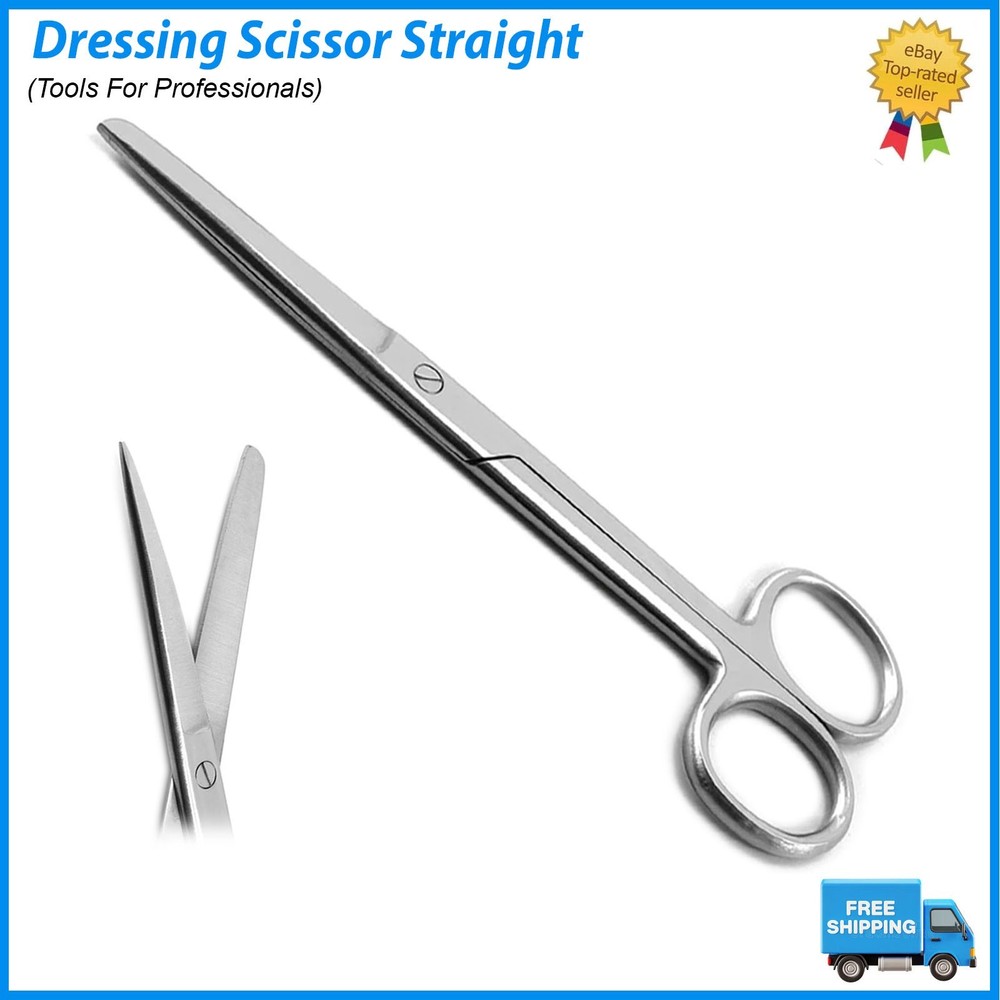 Straight Dressing Scissors Stainless Steel Surgical Instrument for Medical Use