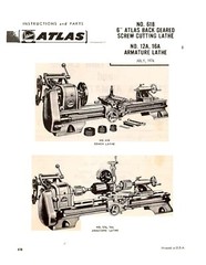 618 Back Geared Screw Cutting Lathe Operator & Parts Manual Fits Atlas 6 inc