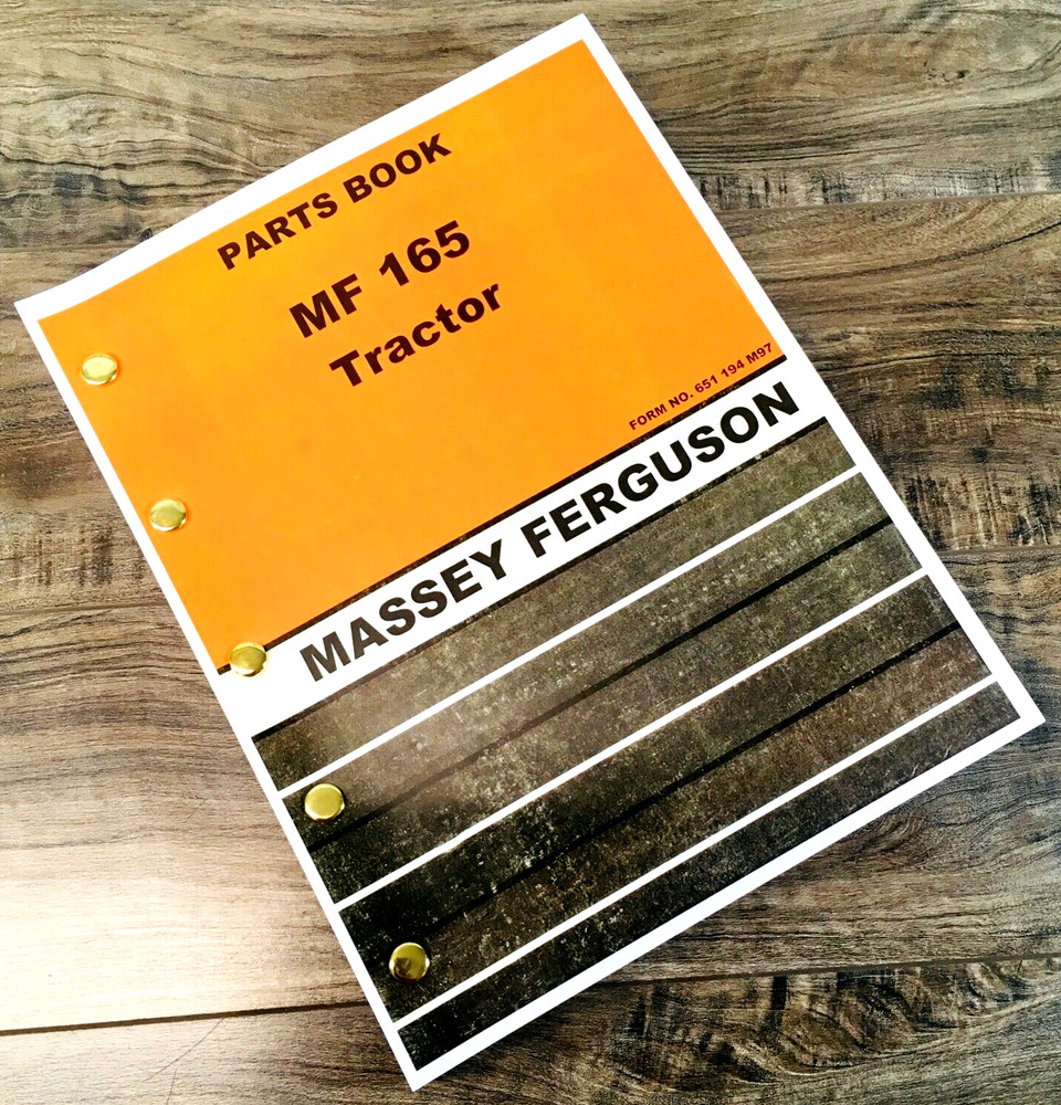 Massey Ferguson Mf 165 Tractor Parts Catalog Manual Book Exploded View Assembly